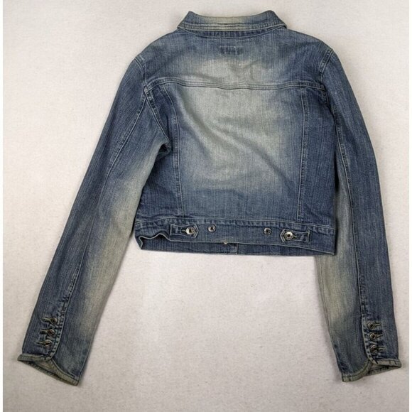 AZZURE - WOMEN'S DISTRESSED DENIM JACKET - SIZE M - Picture 7 of 8